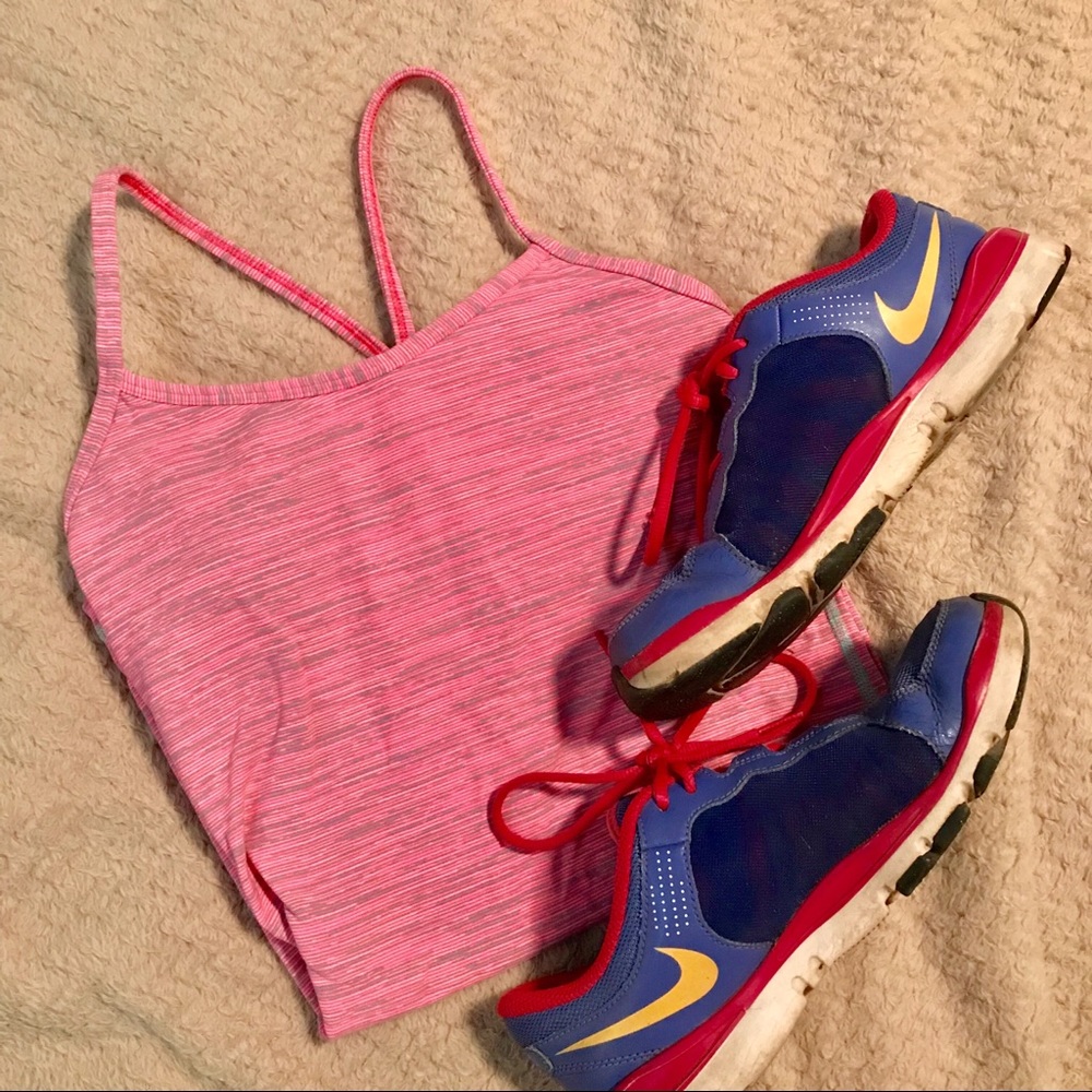 Pink luluelemon racerback top